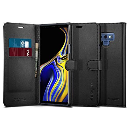 Spigen Wallet S Galaxy Note 9 Case with Foldable Cover and Kickstand Feature for Galaxy Note 9 (2018) - Black