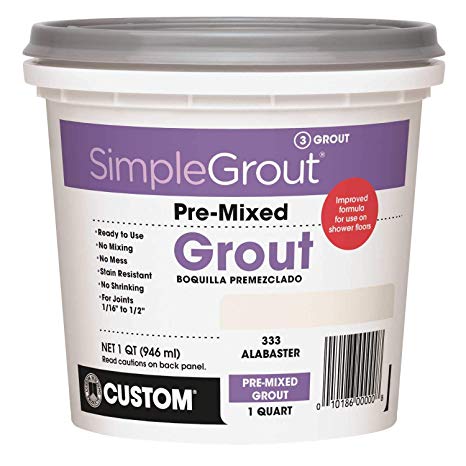 Custom PMG333QT 1-Quart Simple Premium Grout, Alabaster