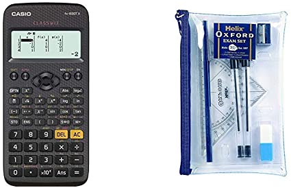 Casio fx-83GTX Scientific Calculator, Black &Helix Oxford Exam Kit