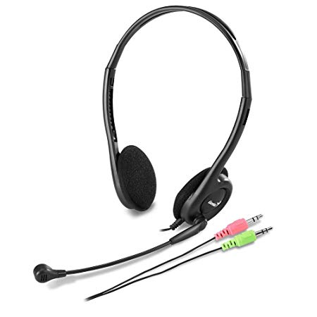 Genius HS-200C Light Weight Headband Headset with Boom Microphone for PC