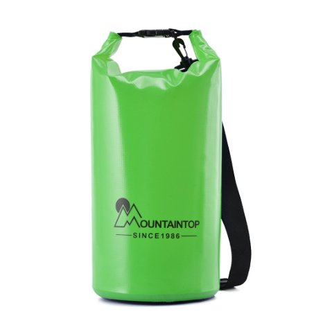 Mountaintop 5L/10L/20L Lightweight Waterproof Dry Bag Floating Dry Gear Bags for Boating,Kayaking,Fishing,Beach,Swimming and Snowboarding with Shoulder Strap