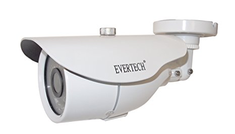 Evertech Cctv Infrared Security 700TVL Cameras - 30 Ir Led(80 ft Night Vision) Cctv Camera, 1/3 Inch Sony Super HAD Ccd, 700 Tv Line High Resolution 3.6mm Lens, Indoor/outdoor Bullet Surveillance Camera.