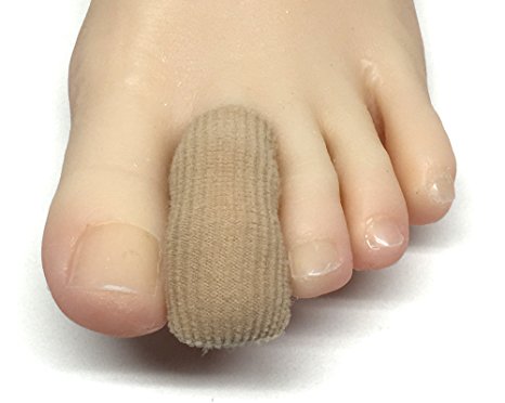 5 Pack Toe Caps – Closed Toe Fabric Sleeve Protectors with Gel Lining, Prevent Corn, Callus & Blister Development Between Toes, Soften and Soothe the Skin by ZenToes – Size Small