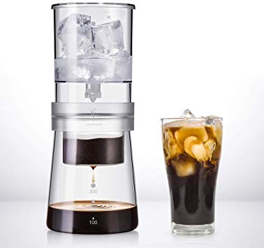Soulhand Cold Drip Coffee Machine, Cold Brew Dripper Coffee Maker (4 Cups/400ML) Adjustable Ice Drip Glass Duth Cold Drip Coffee Machine for Cold Brew Coffee