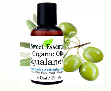 100% Pure Organic Squalane Oil - 2oz - Imported From Italy - Olive Derived - Vegan Anti Aging - Skin Regenerating  - Non Greasy - Doesnt Feel Like The Traditional Oil