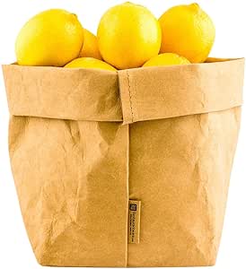 Restaurantware DuraLux Kraft Paper Washable Bag - 6 1/4" x 6 1/4" x 9 3/4" - 1 Count Box