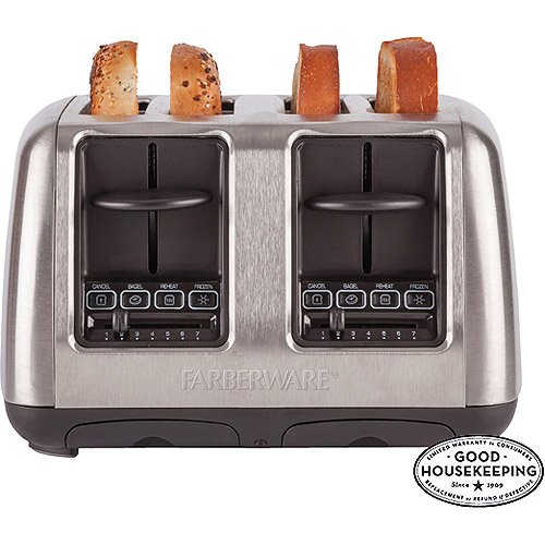 Farberware 4-slice Toaster, Stainless Steel