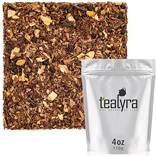 Tealyra - Rooibos - Red Burner Chai - Ginger - Anise - Cinnamon - Red Bush Tea - Spicy Herbal Loose Leaf Tea - Antioxidants Rich - Caffeine-Free - 110g (4-ounce)