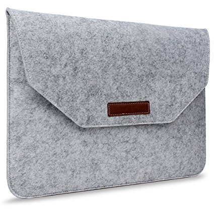 Soyan 13-Inch Felt Laptop Sleeve for MacBook Air/Pro 13.3 Inches (Gray)