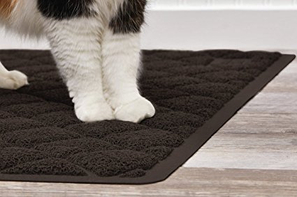 The Original GORILLA GRIP Premium Non-Slip Cat Litter Mat, Phthalate Free, XL Size, Traps Litter from Box and Paws, Soft on Sensitive Kitty Paws, Easy to Clean, Durable.