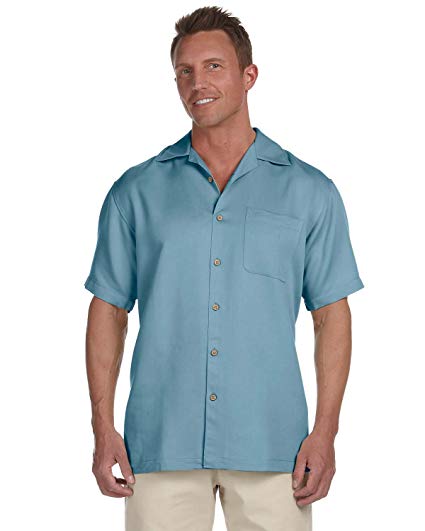 Harriton Men's Bahama Cord Camp Shirt