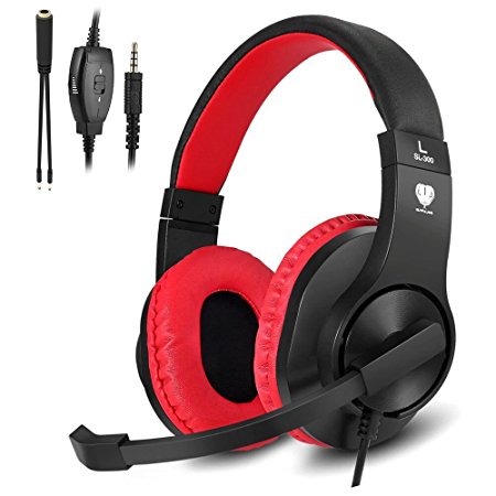 Kekilo Gaming Headset for Xbox One PlayStation 4 PS4 PC - 3.5mm Surround Sound, Noise Reduction Game Headphone with Microphone and Volume Control for Nintendo Switch, Laptop, Tablet, Smartphones