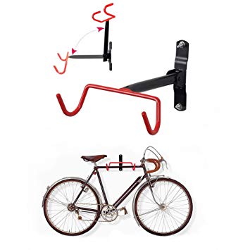 HOMEE Bike Hanger Wall Mount Bicycle Rack Wall Hook Flip-Up Bike Holder Stand Storage System for Garage and Shed