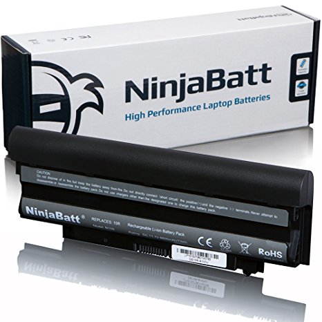 NinjaBatt 9 Cell Laptop Battery for DELL Inspiron 14R 15R 17R J1KND N5110 N5010 N5050 N7010 N7110 3520 N4010 N5040 N4110 N5030 Vostro 3450 3550 3750 9JR2H 4T7JN 312-1201 M5030 312-0234 04YRJH 3420