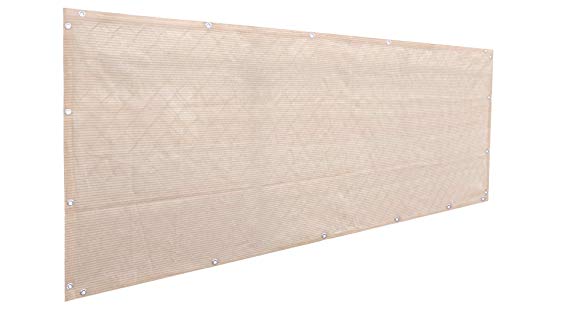 Alion Home Elegant Privacy Screen for Backyard Deck, Patio, Balcony, Fence, Pool, Porch, Railing. Banha Beige (3' x 12')