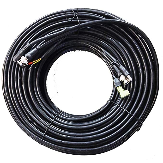 VENTECH 100Ft PTZ Power Video & RS-485 Data Control Cable Professional Extension for All PTZ Cameras Models in The Market (Black)