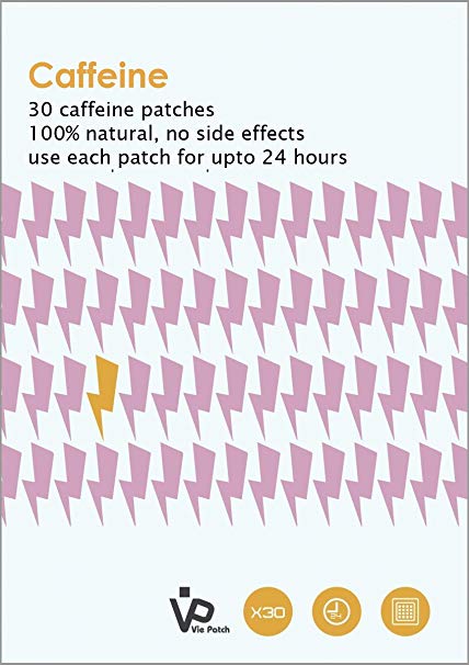 Vie Patch CAFFEINE PATCHES Pack of 30, 100% Natural, No side effects, use each patch upto 24 hours
