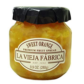 Mario Camacho La Vieja Fabrica Sweet Orange Premium Fruit Spread, 9.9 Ounce