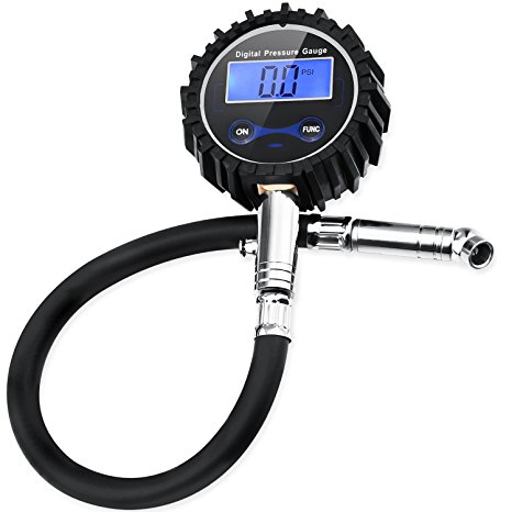 AstroAI Digital Tire Pressure Gauge 230 PSI 4 Settings for Car Truck Bicycle with Backlit LCD and Low Battery Indicator, AAA Battery Included