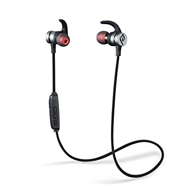 Bluetooth Headphones, Parasom A1 Magnetic V4.1 Wireless Stereo Bluetooth Earphones Sport Headset In-Ear Noise Cancelling Headphone Earbuds for Gym Running -Sweatproof, Microphone (Black)