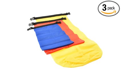 SE TP123NZ-3 Ultimate Essential 3-Piece Camping Dry Sack Set, Small/Medium/Large