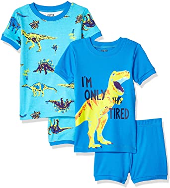 Amazon Brand - Spotted Zebra Boys' Snug-Fit Cotton Pajamas Sleepwear Sets