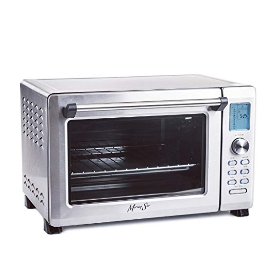 Morning Star - New and Improved - Extra Large -12-Slice Countertop Digital Infrared (No Preheat Needed) Convection Toaster Oven, Stainless Steel 21" x 13" x 13.5"