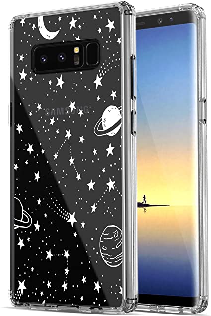 RANZ Galaxy Note 8 Case, Anti-Scratch Shockproof Series Clear Hard PC   TPU Bumper Protective Cover Case for Samsung Galaxy Note 8 - Universe