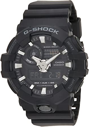 Casio G-Shock Ana Digi All Black Men's Watch, 200 Meter Water Resistant with Day and Date GA-700-1B