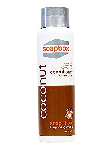 SoapBox Soaps Conditioner, Coconut Oil with Shea Butter - Protect with Vitamins E & K; Double Moisturization with Coconut and Shea - 16 Ounce (Pack of 3)