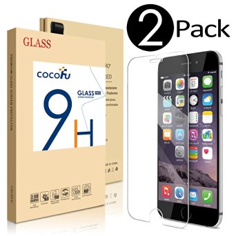 iPhone 6 Plus Screen Protector, COCOFU Tempered Glass Screen Protector (5.5 inch) with [3D Touch] [superior tactile sensitivity] [9H Hardness] [Crystal Clear] [Easy Bubble-Free Installation] Also Works with iPhone 7 Plus (2 Pack)