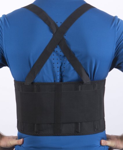 Back Brace Lumbar Support Belt Adjustable Straps Pain Relief For Women Men Neoprene Strap For Lower Waist Therapy Portable Pain Massager by MakExpress (Large)