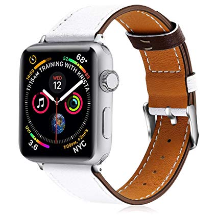 KOLEK Leather Bands Compatible with Apple Watch, Leather Band for Women/Men Compatible with iWatch Series 4/3/2/1