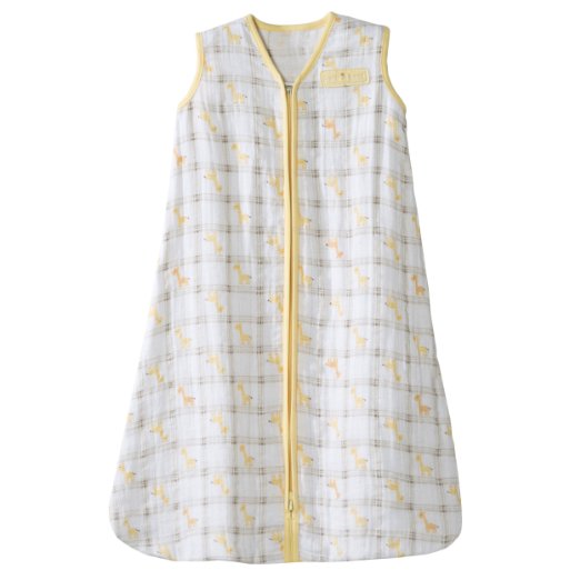 HALO 100 Cotton Muslin Sleepsack Wearable Blanket Giraffe Plaid Medium