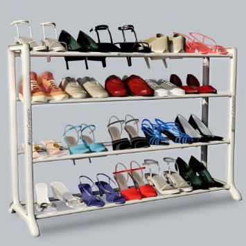 Neatlizer Shoe Rack Organizer Storage Bench Store up to 20 Pairs for Closet Cabinet or Entryway