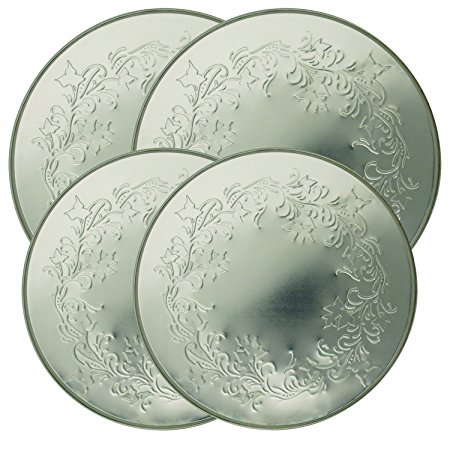 Range Kleen 5058 Embossed Burner Kover, Silver, Set of 4