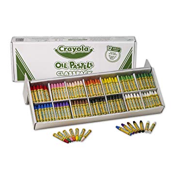 Crayola Oil Pastels Classpack, 12 Brilliant Opaque Colors (336Count) Large Hexagonal Shape Pastels, Ideal for Kids 3 & Up, Non-Toxic, Blendable, Strong, Long Lasting Sticks, Bulk Value Classroom Pack