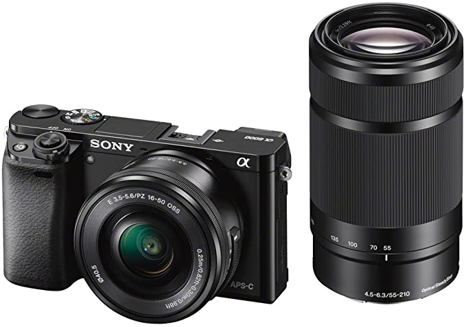 Sony Alpha a6000 Mirrorless Digital Camera w/ 16-50mm and 55-210mm Power Zoom Lenses