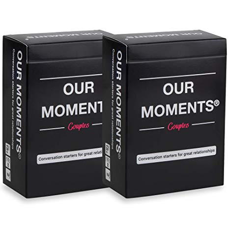 OUR MOMENTS Couples (Bundle of 2): 100 Thought Provoking Conversation Starters for Great Relationships - Fun Conversation Cards Game for Couples