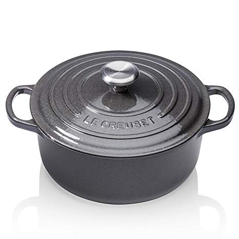 Le Creuset Signature Cast Iron Round Casserole, 20 cm - Midnight Grey