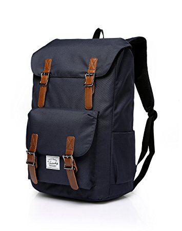 Vaschy Water-resistant Hiking Daypack Travel School Backpck 17in Laptop Blue