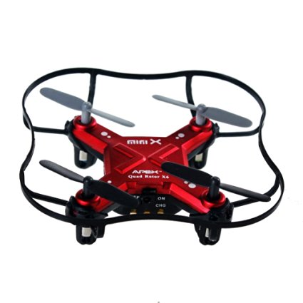 Luxon Quark RC Quadcopter 4 Channel 2.4 GHz 6-axis Gyro ,Mini Drone RTF GD50F (Red)
