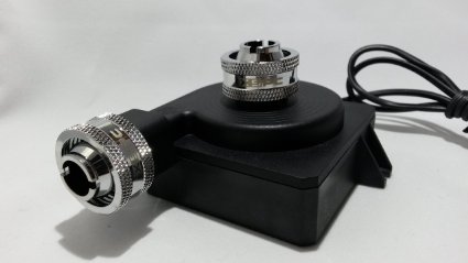 ModTek Silence: Advanced Cooling System Pump, With XSPC G1/4" to 1/2" ID, 3/4" OD Compression Fitting (Chrome) V2