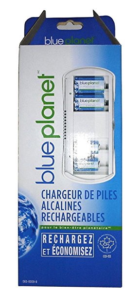 Blue Planet Rechargeable Alkaline Battery Charger