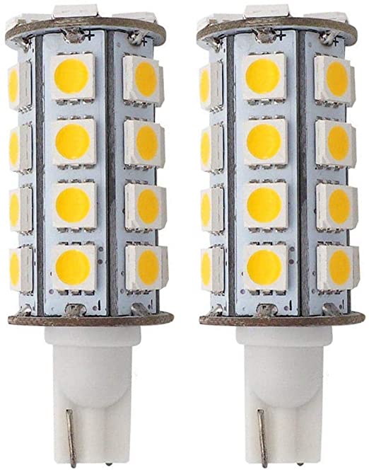 GRV T10 Wedge 921 194 C921 30-5050 SMD LED Bulb Lamp Super Bright Warm White Dc 12v Pack of 2