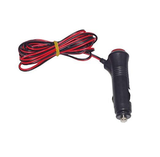 HaobaseMale Car Cigarette Lighter Plug Power Supply Cable Cord Connector With On Off Switch 10A Fuse - 1.5m