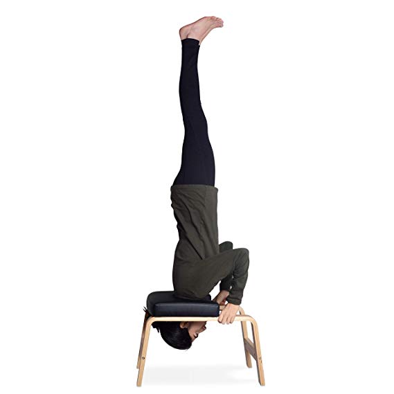 Milliard Yoga Headstand Bench with Manual, Inversion Chair Trainer, Gym Workout Stool