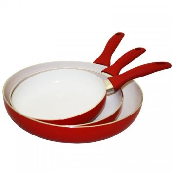 Concord Cookware CN300 3-Piece Eco Friendly Ceramic Nonstick Fry Pan Set