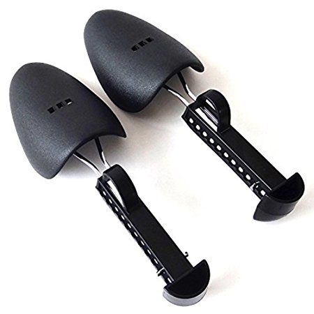 Teensery 1 Pair Men Plastic Practical Adjustable Shoe Tree Shoe Stretcher Boot Holder black