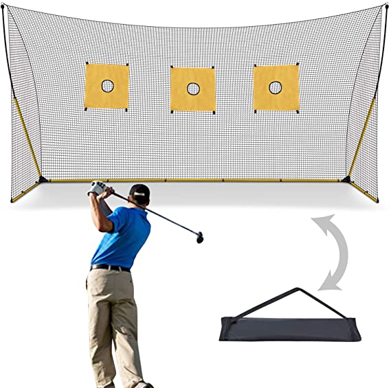 BenefitUSA Portable Golf Practice Net Golf Hitting Nets Outdoor (12ft W x 6.5ft H x 2ft D)